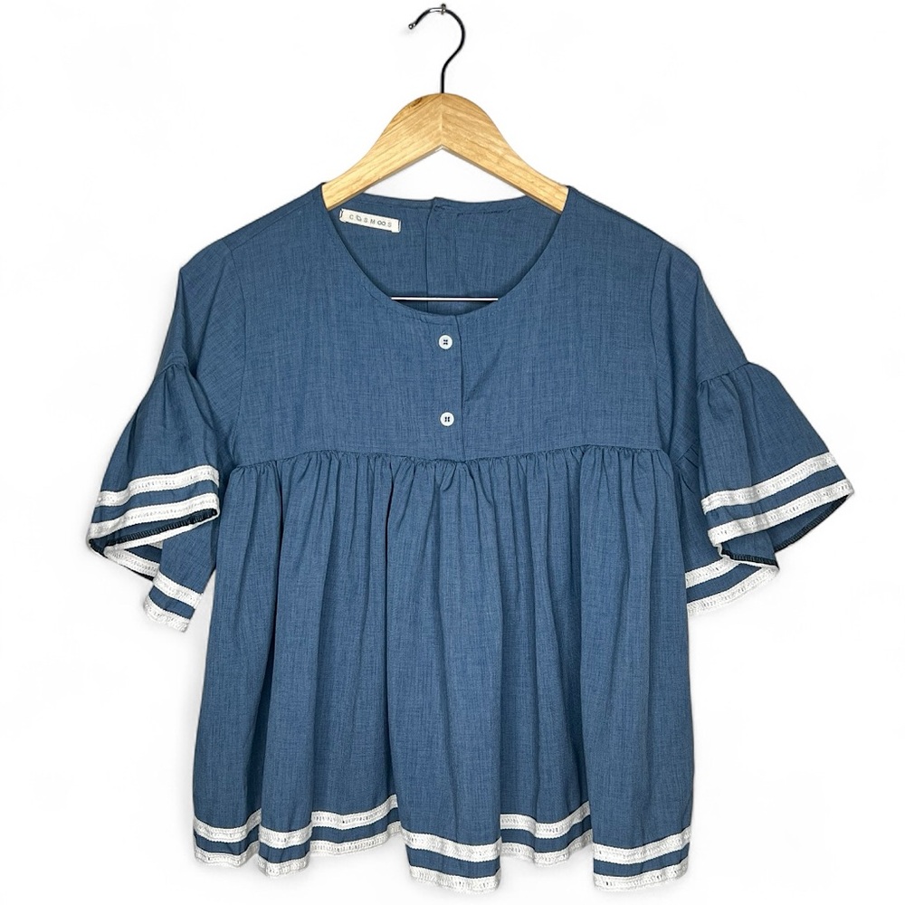 Cosmo | Ruffle Babydoll Sleeve Blouse